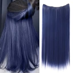 22inchs Colorful Straight Clip-in Hair Extension For women Long Synthetic Hairpiece Heat-resistant Easy to wear-Daily/Festival