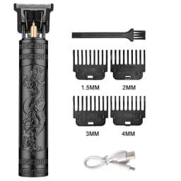Vintage Men's Electric Hair Clipper Rechargeable Beard Trimmer with Foot Hair Trimmer Kit USB Fast Charging Hair Clipper
