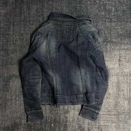 Streetwear Casual Dark Wash Fitted Denim Jacket Women Heavy Multi Zipper High Collar Detail Fashion Coat Top Slim Fit Soft Y2K