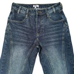 Y2K Retro Blue Flare Jeans Unisex Washed Denim Pants Embroidered Back Pocket Streetwear Wide Leg Bootcut Jeans
