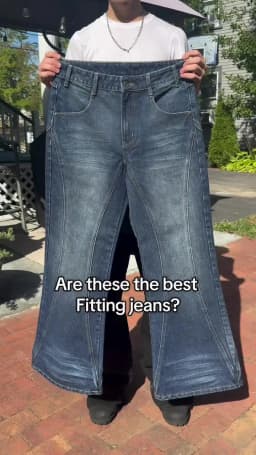 Y2K Retro Blue Flare Jeans Unisex Washed Denim Pants Embroidered Back Pocket Streetwear Wide Leg Bootcut Jeans