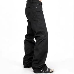Mens Jeans Harajuku American Retro Black Flared Denim Pants Loose Straight Wide Leg Streetwear Summer Casual Vintage Unisex New