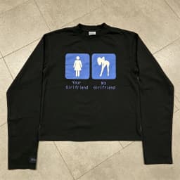I Only Want Baddies Longsleeve Casual Long Sleeved Y2K Fashion Harajuku Knit Round Neck Sweatshirt Retro Unisex Streetwear Tops