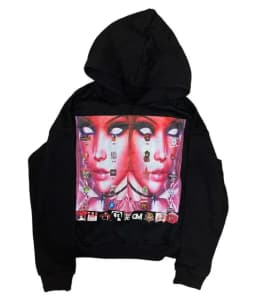 2025 American retro personalized hoodie trendy sports sweatshirt Y2K letter pattern printed hooded sweatshirt street wear