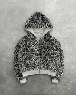 Leopard Print Two Sides Retro Fashion Wearing Loose Zipper Hoodie Men High Street Trend Punk Casual Oversized Sweatshirts Women