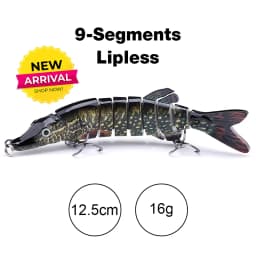 TREHOOK 10cm/12.5cm Pike Wobblers for Fishing Artificial Bait Hard Multi Jointed Swimbait Crankbait Lifelike Fishing Lure Tackle