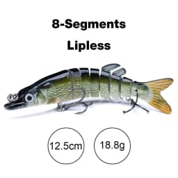 TREHOOK 10cm/12.5cm Pike Wobblers for Fishing Artificial Bait Hard Multi Jointed Swimbait Crankbait Lifelike Fishing Lure Tackle