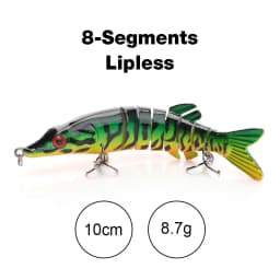 TREHOOK 10cm/12.5cm Pike Wobblers for Fishing Artificial Bait Hard Multi Jointed Swimbait Crankbait Lifelike Fishing Lure Tackle