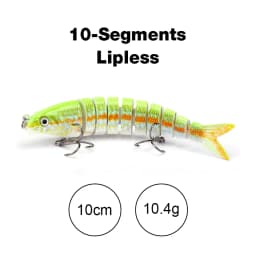 TREHOOK 10cm/12.5cm Pike Wobblers for Fishing Artificial Bait Hard Multi Jointed Swimbait Crankbait Lifelike Fishing Lure Tackle