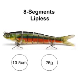 TREHOOK 10cm/12.5cm Pike Wobblers for Fishing Artificial Bait Hard Multi Jointed Swimbait Crankbait Lifelike Fishing Lure Tackle