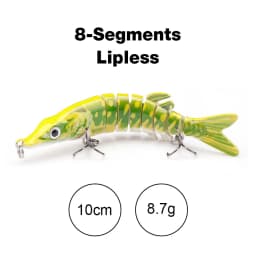 TREHOOK 10cm/12.5cm Pike Wobblers for Fishing Artificial Bait Hard Multi Jointed Swimbait Crankbait Lifelike Fishing Lure Tackle