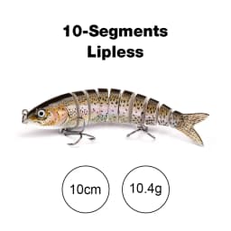 TREHOOK 10cm/12.5cm Pike Wobblers for Fishing Artificial Bait Hard Multi Jointed Swimbait Crankbait Lifelike Fishing Lure Tackle