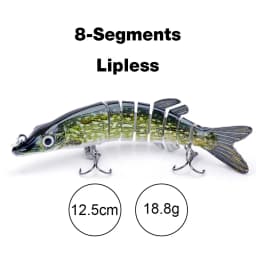 TREHOOK 10cm/12.5cm Pike Wobblers for Fishing Artificial Bait Hard Multi Jointed Swimbait Crankbait Lifelike Fishing Lure Tackle
