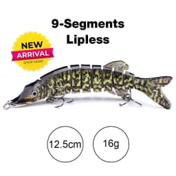 TREHOOK 10cm/12.5cm Pike Wobblers for Fishing Artificial Bait Hard Multi Jointed Swimbait Crankbait Lifelike Fishing Lure Tackle