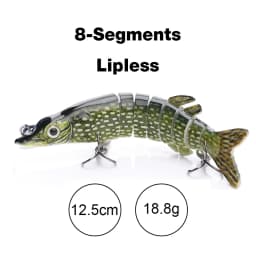 TREHOOK 10cm/12.5cm Pike Wobblers for Fishing Artificial Bait Hard Multi Jointed Swimbait Crankbait Lifelike Fishing Lure Tackle