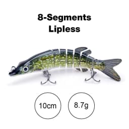TREHOOK 10cm/12.5cm Pike Wobblers for Fishing Artificial Bait Hard Multi Jointed Swimbait Crankbait Lifelike Fishing Lure Tackle