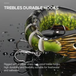 TREHOOK 10cm/12.5cm Pike Wobblers for Fishing Artificial Bait Hard Multi Jointed Swimbait Crankbait Lifelike Fishing Lure Tackle
