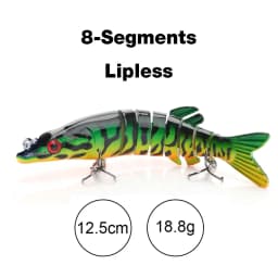 TREHOOK 10cm/12.5cm Pike Wobblers for Fishing Artificial Bait Hard Multi Jointed Swimbait Crankbait Lifelike Fishing Lure Tackle
