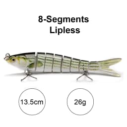 TREHOOK 10cm/12.5cm Pike Wobblers for Fishing Artificial Bait Hard Multi Jointed Swimbait Crankbait Lifelike Fishing Lure Tackle