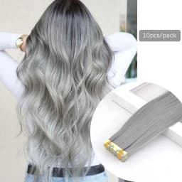 10pcs/pack Tape In Hair Extensions Invisible Adhesive Synthetic Colored Tape In Hair Extension Pink Purple Blue Colorful Hair
