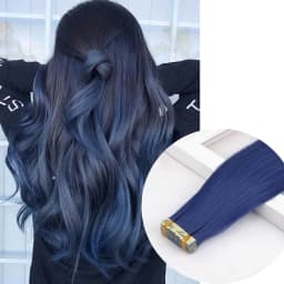 10pcs/pack Tape In Hair Extensions Invisible Adhesive Synthetic Colored Tape In Hair Extension Pink Purple Blue Colorful Hair