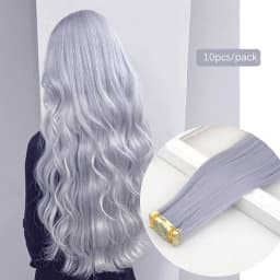 10pcs/pack Tape In Hair Extensions Invisible Adhesive Synthetic Colored Tape In Hair Extension Pink Purple Blue Colorful Hair