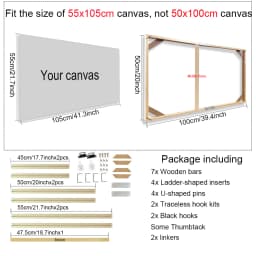40x60 50x70 40x50cm Canvas Frame Wooden Frames Wooden Photo Oil Painting Canvas Diamond Painting Frames Canvas Wood Wall Frame