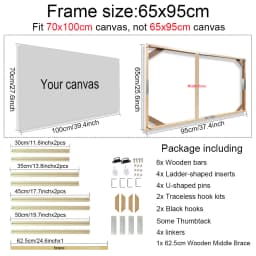 40x60 50x70 40x50cm Canvas Frame Wooden Frames Wooden Photo Oil Painting Canvas Diamond Painting Frames Canvas Wood Wall Frame