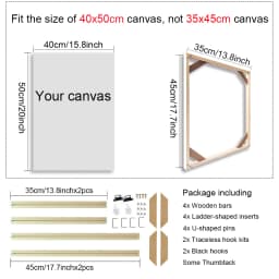 40x60 50x70 40x50cm Canvas Frame Wooden Frames Wooden Photo Oil Painting Canvas Diamond Painting Frames Canvas Wood Wall Frame
