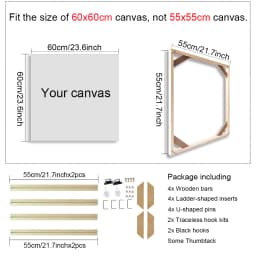 40x60 50x70 40x50cm Canvas Frame Wooden Frames Wooden Photo Oil Painting Canvas Diamond Painting Frames Canvas Wood Wall Frame