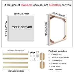 40x60 50x70 40x50cm Canvas Frame Wooden Frames Wooden Photo Oil Painting Canvas Diamond Painting Frames Canvas Wood Wall Frame