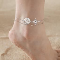 Jeshayuan Witchcraft Pentagram Anklet For Women Jewish Hebrew Tetragrammaton Anklet Witch Knot Anklets Amulet Jewelry Gift