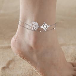 Jeshayuan Witchcraft Pentagram Anklet For Women Jewish Hebrew Tetragrammaton Anklet Witch Knot Anklets Amulet Jewelry Gift