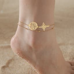 Jeshayuan Witchcraft Pentagram Anklet For Women Jewish Hebrew Tetragrammaton Anklet Witch Knot Anklets Amulet Jewelry Gift