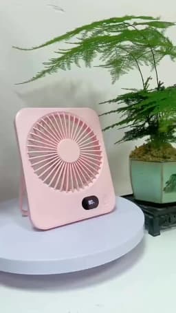 Portable Desk Fan USB Rechargeable Fan 180° Tilt Folding Personal Fan With Power Display 5 Speeds Ultra Quiet Table
