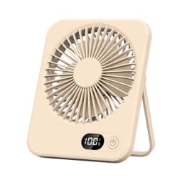 Portable Desk Fan USB Rechargeable Fan 180° Tilt Folding Personal Fan With Power Display 5 Speeds Ultra Quiet Table