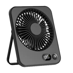 Portable Desk Fan USB Rechargeable Fan 180° Tilt Folding Personal Fan With Power Display 5 Speeds Ultra Quiet Table