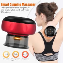 Smart Vacuum Cupper Body Cupping Scraping Massager Electric Heated Suction Cup Device Back Neck Arm Massager Relieve Fatigue