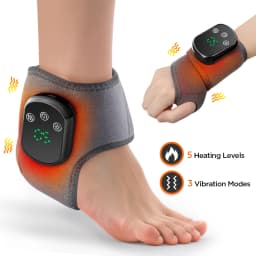 Electric Foot Ankle Massager Heating Foot Vibration Relaxation Brace Belt Plantar Joint Sprain Ankle Support Massager