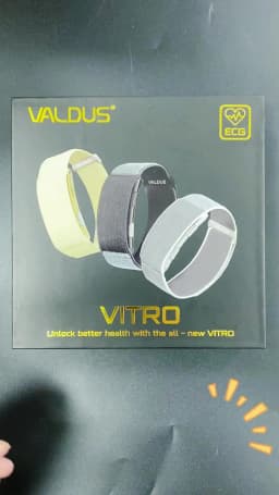VALDUS VITRO ECG Smart Bracelet Heart Rate Blood Pressure Waterproof Long Battery Life Fitness SOS 2026 New NO Screen Smartwatch
