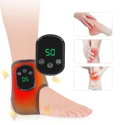Electric 3-in-1 Ankle Calf Foot Vibration Heated Massager 6 Level Hot Compress Massage Wrist Ankle Brace Leg Hand Foot Relax