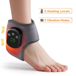 Electric 3-in-1 Ankle Calf Foot Vibration Heated Massager 6 Level Hot Compress Massage Wrist Ankle Brace Leg Hand Foot Relax