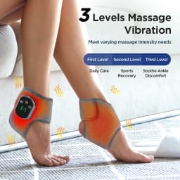 Electric 3-in-1 Ankle Calf Foot Vibration Heated Massager 6 Level Hot Compress Massage Wrist Ankle Brace Leg Hand Foot Relax