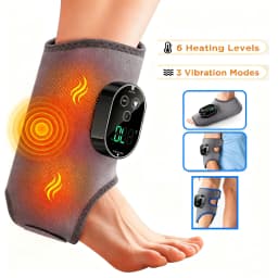 Electric 3-in-1 Ankle Calf Foot Vibration Heated Massager 6 Level Hot Compress Massage Wrist Ankle Brace Leg Hand Foot Relax