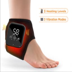 Electric 3-in-1 Ankle Calf Foot Vibration Heated Massager 6 Level Hot Compress Massage Wrist Ankle Brace Leg Hand Foot Relax