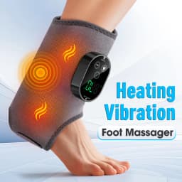 Dual Motor Foot Heat Massager 6 Levels Heating 3 Vibration Massage Foot and Ankle Joint Hot Compress Protection Support Tool
