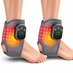 Red Light Cordless Heated Ankle Massager 660nm 40 LED Beads, Vibration Massage Foot Hand Wrap,Ankle Wrist Neck Brace for Choose