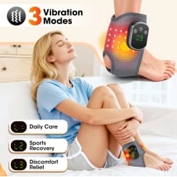 Red Light Cordless Heated Ankle Massager 660nm 40 LED Beads, Vibration Massage Foot Hand Wrap,Ankle Wrist Neck Brace for Choose