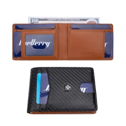 Slim Wallet for Men-Leather Money Clip Mens Wallets-RFID Blocking Front Pocket Bifold Credit Card Holder