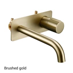 Bathroom Faucet Wall Mounted Mixer Sink Tap Dual Control Single Handle Faucet Solid Brass Rose Gold Tap Hot And Cold Water